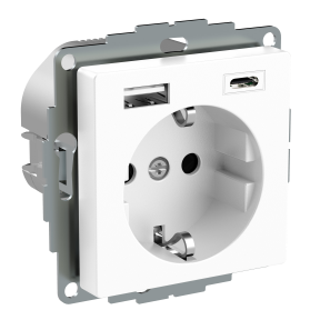 Wde002174 Exxact Schuko So W Usb A C 3a White Schneider Electric Global