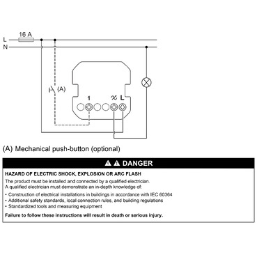 Rotary dimmer, wiring diagram (en)