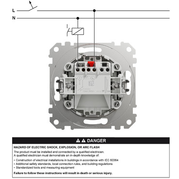 Push Button, Sedna Design & Elements, wiring diagramm (en)
