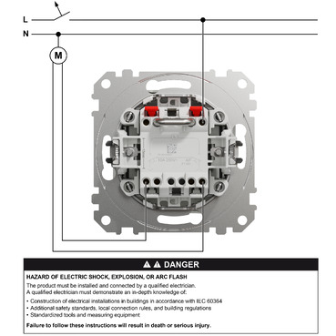 Roller blind Push Button, Sedna Design & Elements, wiring diagramm (en)
