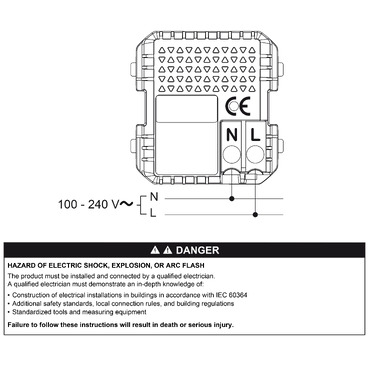 USB charger 2,1 A A+A, wiring diagram (en)
