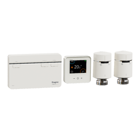 Multi-room kit, Wiser, with 2-channel HubR, 1 room thermostat and 2 radiator thermostats