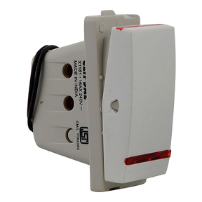 Opale Switch with Indicator Lamp 1-Way 16A, White