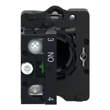 Complete push button, Easy Harmony XA2, plastic, flush, green, 22mm, spring return, unmarked, 1NO-2