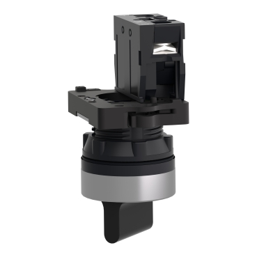 Complete selector switch, Easy Harmony XA2, plastic, black, 22mm, 2 positions, stay put, 1NO-3