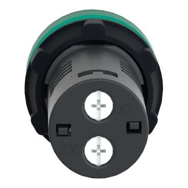 round pilot light Ø 22 - green - integral LED - 220 V AC - screw clamp terminals-2