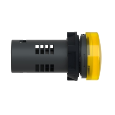 XA2EVEE8LC - Easy Harmony XA2E, Monolithic pilot light, plastic, yellow,  Ø22, integral LED, screw clamp terminals, 60…63.5 V AC/DC