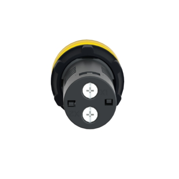 Ø22, yellow, XA2E, Easy clamp light, India Electric pilot integral XA2EVEE8LC Monolithic terminals, | Schneider Harmony 60…63.5 plastic, LED, V screw - AC/DC
