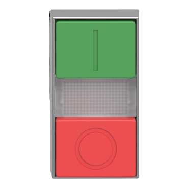 XA2EW7L3741B5 - Botão duplo Ø22mm plástico, retorno por mola