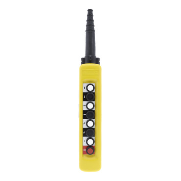 XACA871 - Pendant control station, plastic, yellow, 8 push buttons