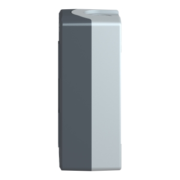 dark grey empty enclosure lid with light grey base - 3 cut-outs-4