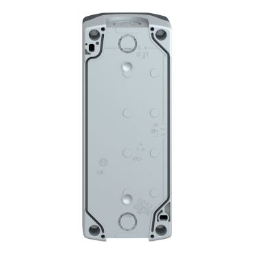 dark grey empty enclosure lid with light grey base - 4 cut-outs-2