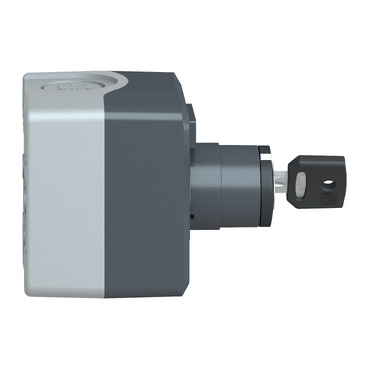 XALD144E - dark grey station - 1 selector switch Ø22 key switch 
