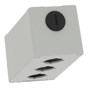 XAPD3603 - 灰色空按钮盒, 3个Ø30开孔, 80 x 175 x 77 | 施耐德电气