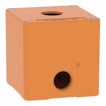 XAPO1501 - Botoeira metálica vazia Ø22mm, laranja, 1 furo