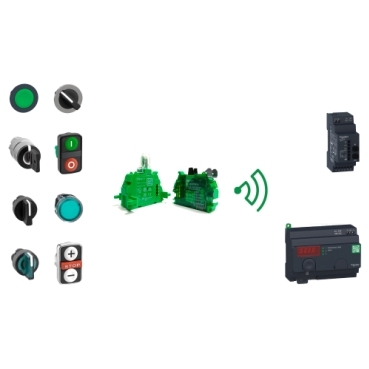 Ø 22 mm battery-less and wireless push button