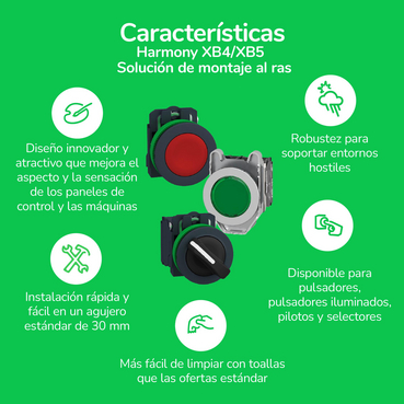XB4/XB5 - Al ras - Características - ES