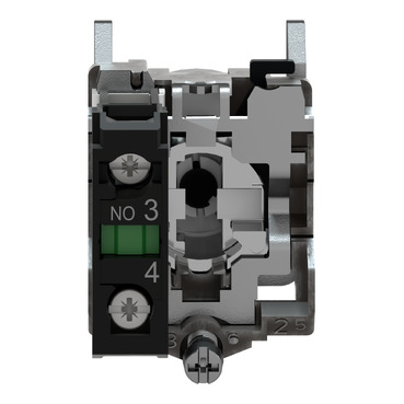 Selector switch, Harmony XB4, metal, black, 22mm, 2 positions, stay put, 1NO