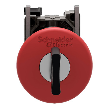 XB4BS9442 - Emergency stop push button, Harmony XB4, metal, red