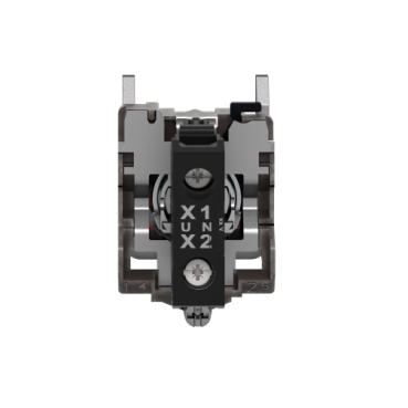 Pilot light, Harmony XB4,metal, red, 22mm, universal LED, plain lens, 24V AC DC-4