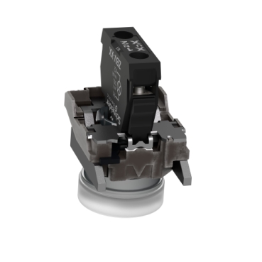 Pilot light, Harmony XB4,metal, white, 22mm, universal LED, plain lens, 230...240V AC-2