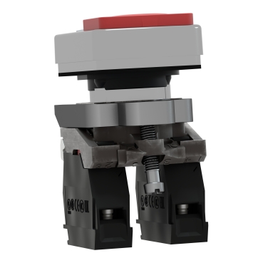 green flush/red projecting illuminated double-headed pushbutton Ø22 1NO+1NC 240V-3