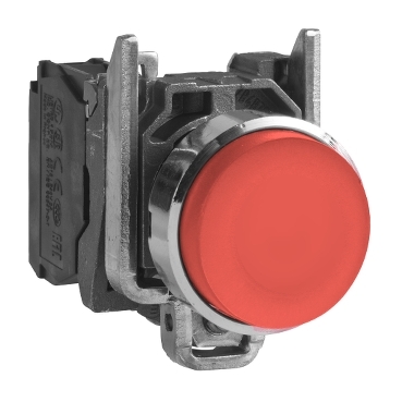 Bouton-poussoir de commande Harmony XB4 - affleurant - 1F - Ø22 - rouge