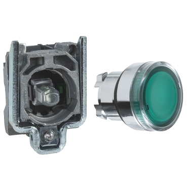 XB4BW33B1 - Harmony - Bouton poussoir lumineux impulsion vert 24v