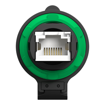 XB5PRJ45SP1 - Panel mounted RJ45 port, Harmony XB5, plastic, 22mm