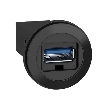 XB5PUSB3 - USB Einbaubuchse, Harmony XB5, Kunststoff, schwarz