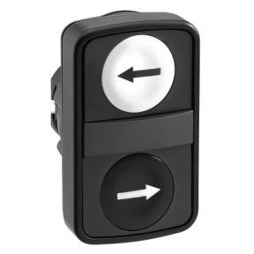 Zb5aa7213 White Flush And Black Flush Double Headed Pushbutton O22 With Marking Schneider Electric Global