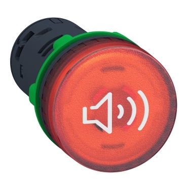 Buzzer 22mm 220 VAC pour panneaux de commande signal sonore rouge