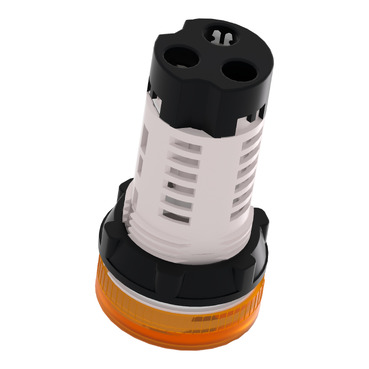 Harmony XB7, Monolithic pilot light, plastic, orange, 22mm, plain lens for BA9s bulb, <= 250 V