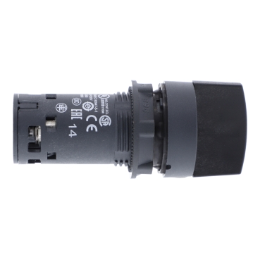 Harmony XB7, Monolithic selector switch, plastic, black, Ø22, stay put, 2 positions, stay put, 1 NO-4