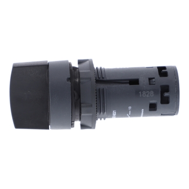 Harmony XB7, Monolithic selector switch, plastic, black, Ø22, stay put, 2 positions, stay put, 1 NO-2