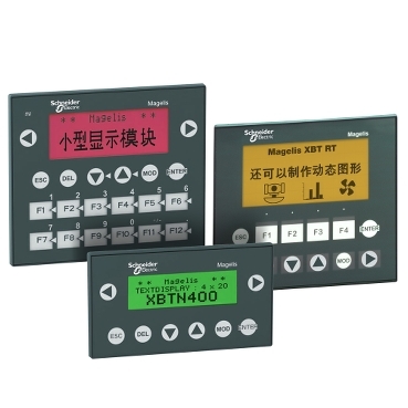 Monochrome HMI panel with keypad