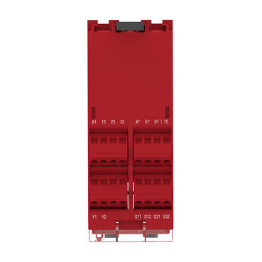 Safety module, Harmony Safety Automation, Cat.4, features XPSUAK + delayed outputs, 24v AC/DC, screw-4