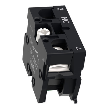 Contact block, Easy Harmony XA2, single contact, for head 22mm, faston terminal, 1NO-3