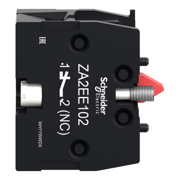 Contact block, Easy Harmony XA2, single contact, for head 22mm, faston terminal, 1NC-2
