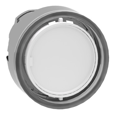 Bouton-poussoir lumineux double noir et blanc avec contacts