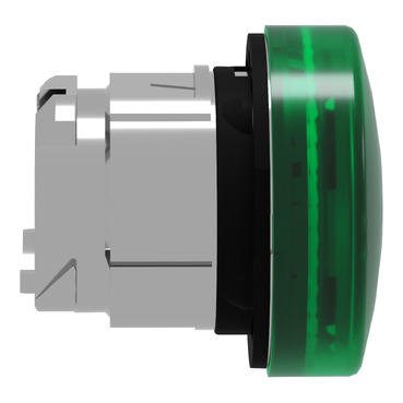 ZB4BV033S - Head for pilot light, Harmony XB4, metal, green, 22mm