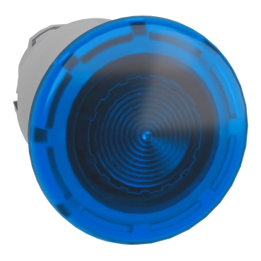 ZB4BW663 - Ø22蓝色带灯蘑菇头按钮头，自锁，蘑菇头直径Ø40，适用于带 