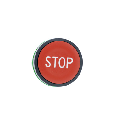 red flush pushbutton head Ø22 spring return "STOP"-2