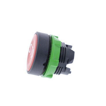red flush pushbutton head Ø22 spring return "STOP"-3