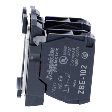 ZB5AZ104 - Single contact block with body fixing collar, Harmony