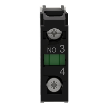 Harmony XB4, Single contact block, silver alloy, screw clamp terminal, 1 NO-2