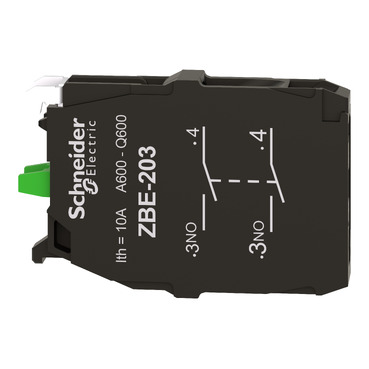 ZBE203 - Double contact block, Harmony XB4, silver alloy, screw