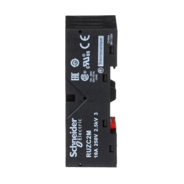Socket, mixed contact, 10 A, relay type RUMC2, screw connector, 250 V AC-4