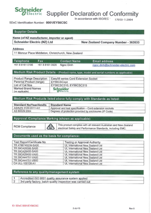 RCM Declaration of conformity