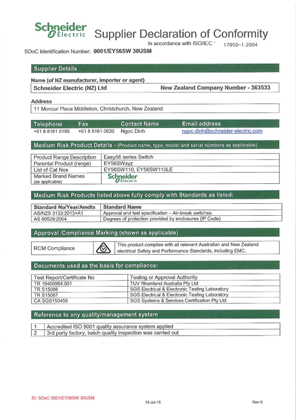 RCM Declaration of conformity
